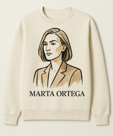 Sudadera unisex con ilustración inspirada en Marta Ortega