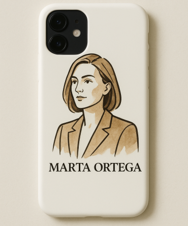 Funda para móvil con ilustración inspirada en Marta Ortega